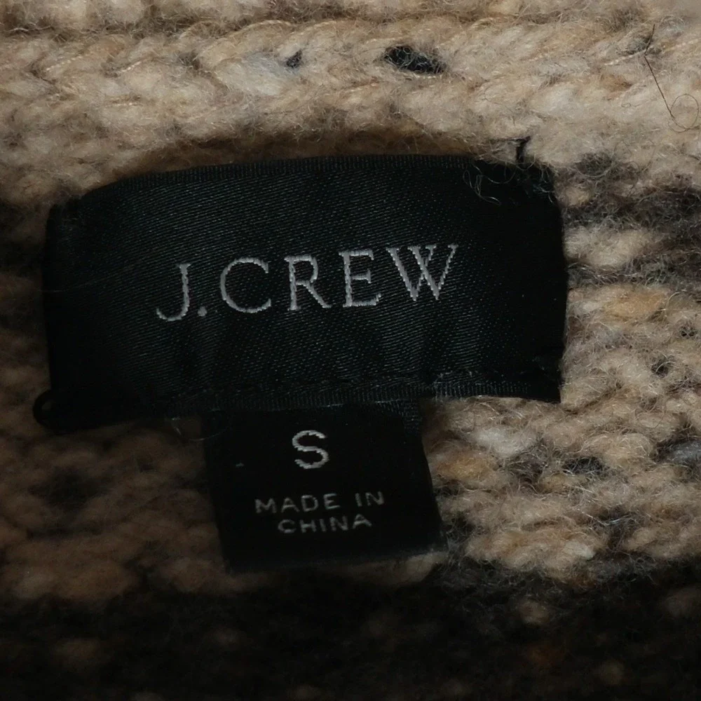 J.Crew Mens Donegal Stripe Turtleneck Sweater Merino Wool Size Small